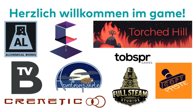 Herzlich willkommen im game!
Darunter sind die neuen Mitglieder mit ihren Logos abgebildet