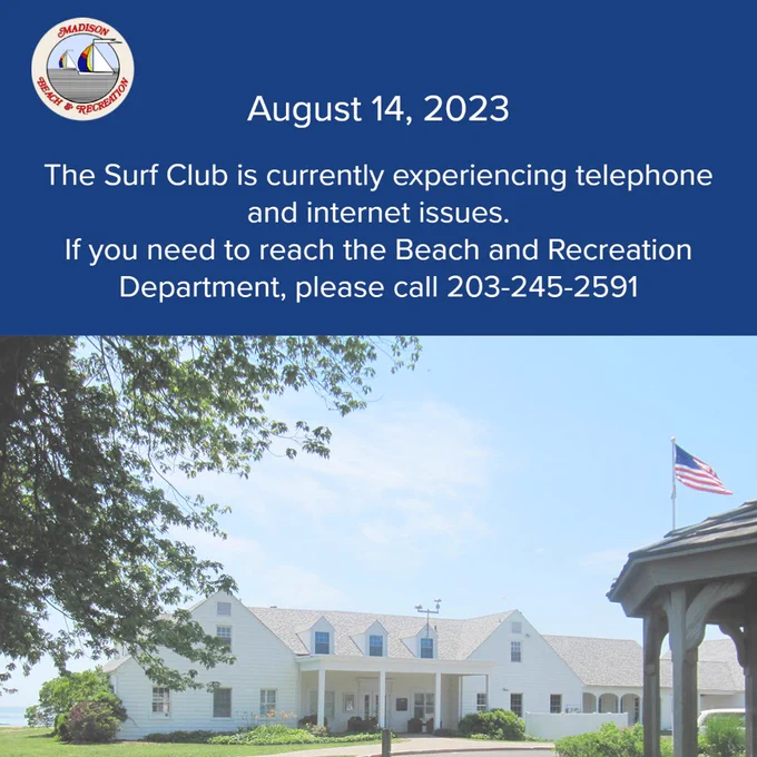 Please call 203-245-2591 to reach the Surf Club