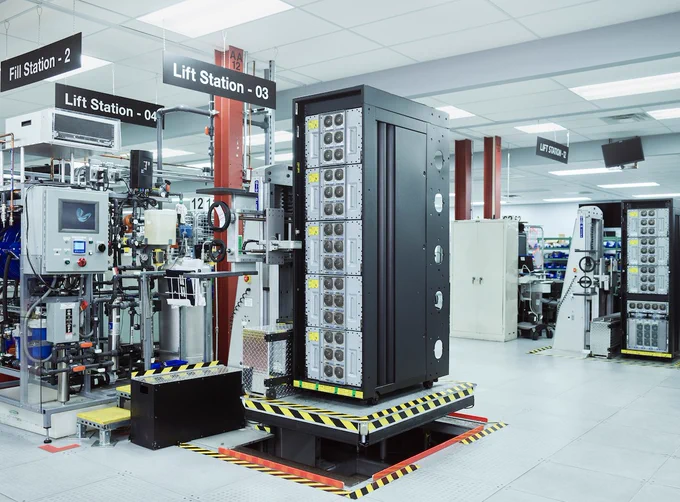 photo of IBM Z mainframe on the floor ready to be shipped.