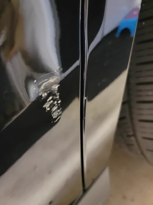 Some asshole hit the car in the Agoura hills Trader Joe's lot Monday at about 2p.