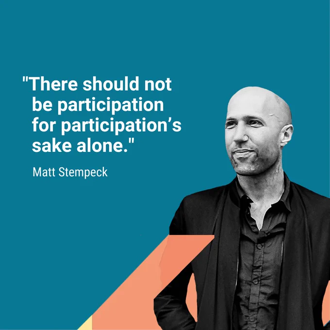 There should not be participation for participation's sake alone