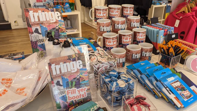 Fill yet boots mugs and badges. 
