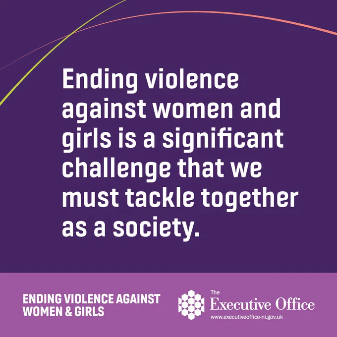 Ending Violence Against Women and Girls graphic: “Ending violence against women and girls is a significant challenge that we must tackle together as a society.”