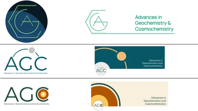 Shortlisted designs for AGC's main and stretched logos