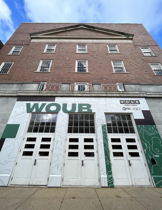Entrance into WOUB on Ohio University's Athens Campus