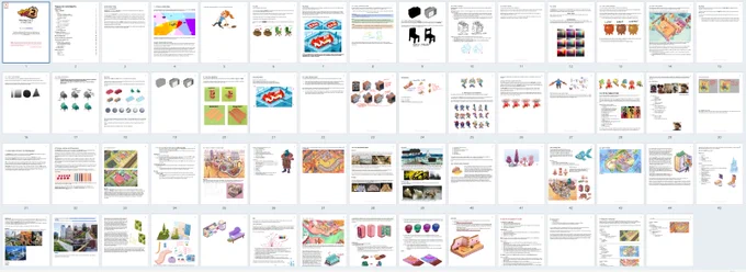 All the thumbnails of the art style guide