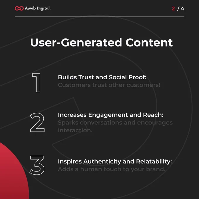 Benefits of user generated content