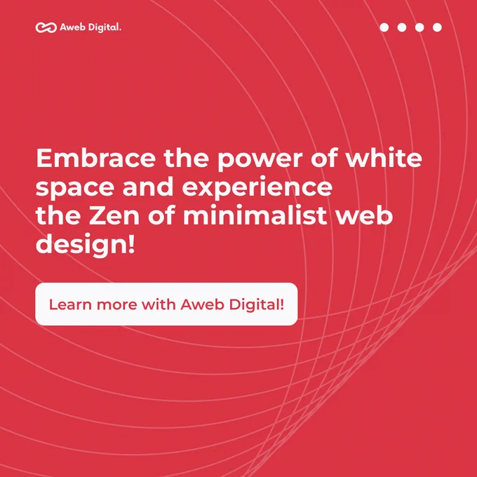 Utilise white space via minimalist designs