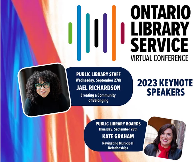 Image of Ontario Library Service 2023 Virtual Conference Keynote Speaker Announcement
