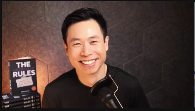 The image shows Gorick Ng of UC Berkeley speaking during SABEW's webinar, "How to Move Up the Ladder in Your Career."