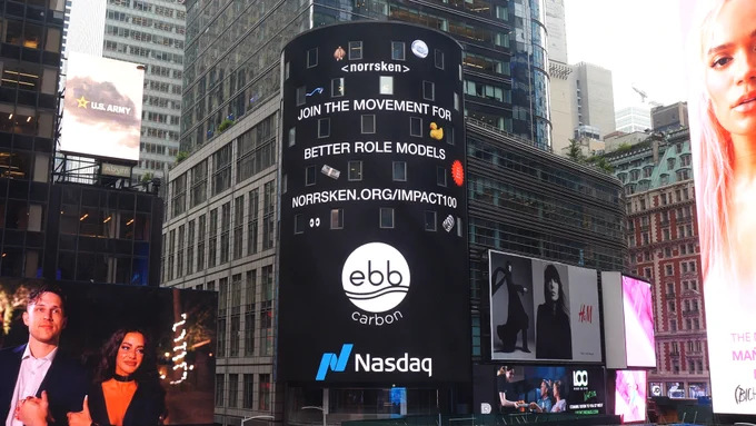 Ebb Carbon takes on Broadway as one of the Norrsken Impact 100.