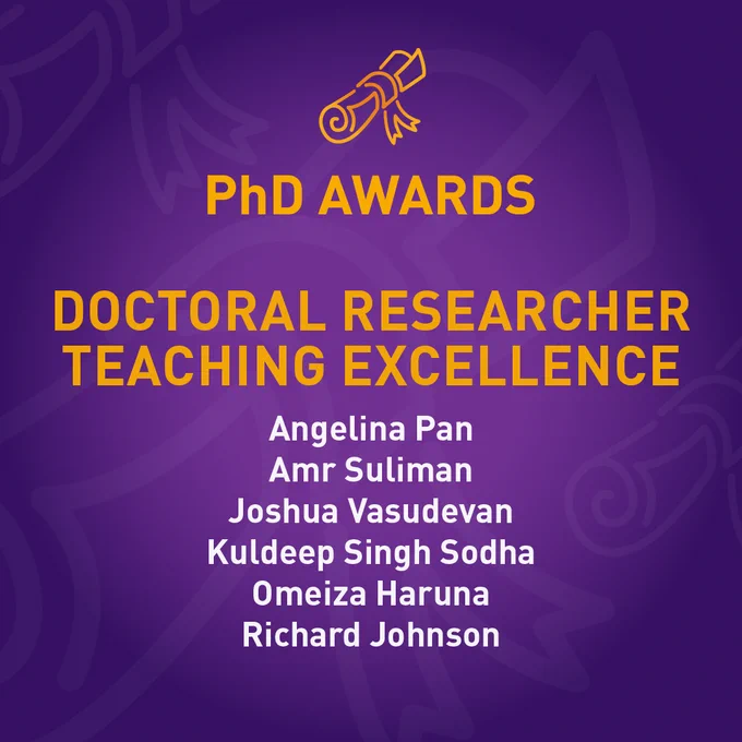 Doctoral Researcher Teaching Excellence 📚🍎: These remarkable individuals have seamlessly balanced research and teaching, inspiring and guiding the next generation of learners.