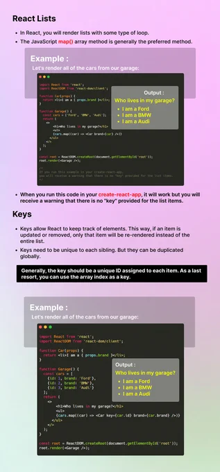 The proper way of using React Lists