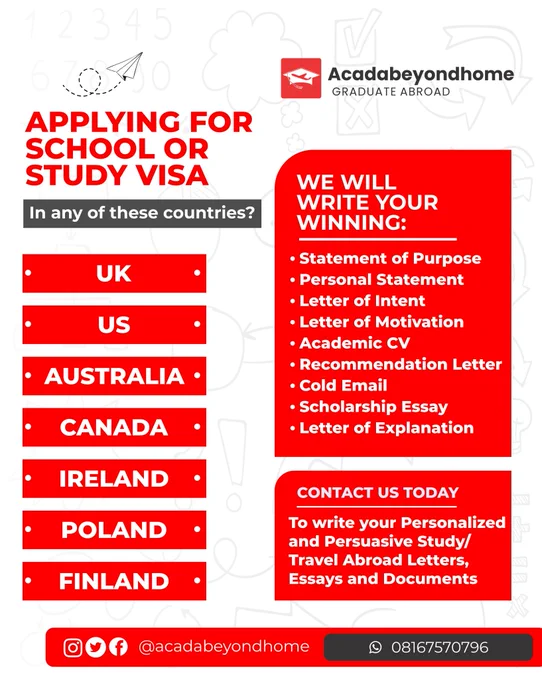 statement of purpose writing ad