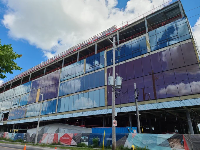 Progress being made on the new Sam Ibrahim building at U of T Scarborough. 