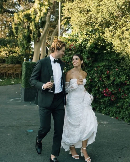 Kevin and Tara Rooney during their wedding this summer