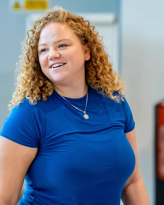 Photo of Miranda Cromwell in rehearsals for Mlima's Tale
