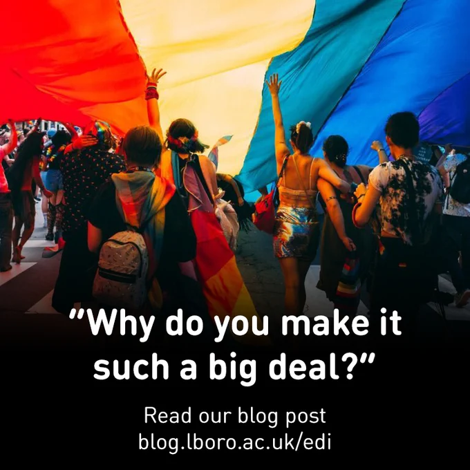 People celebrating under a huge rainbow flag. Image credit: Photo by Mercedes Mehling on Unsplash