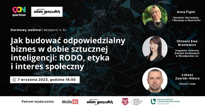 Webinar o sztucznej inteligencji: Jak budować biznes w dobie AI? QuarticOn i Wydawnictwo Adam Marszałek