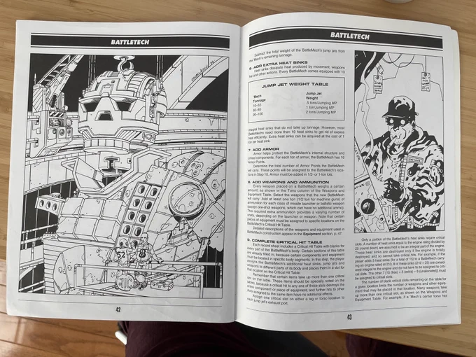 A spread from the Battletech Fourth Edition rulebook