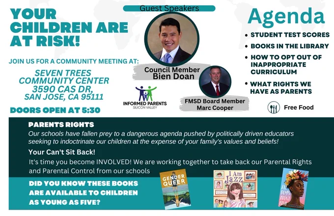 Hateful event promoting book banning 
