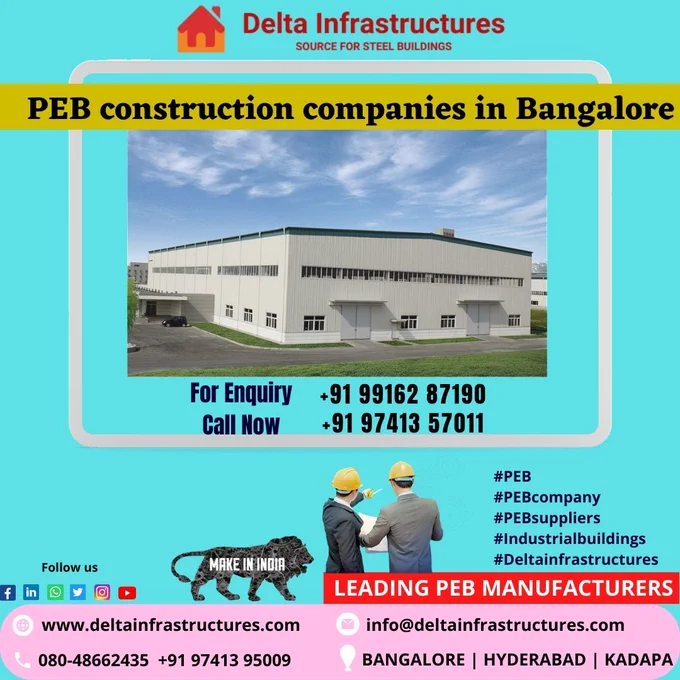 Delta Infrastructures undertake all types of steel designing projects and work with clients from a project’s conceptual stage to its estimation and costing and to final stages of analysis and design and drawings for project execution. Our skilled, dedicated, and trained structural design engineers with expertise in STAAD Pro V8i to work on your projects which are detailed on X-Steel 3D software, and complete fabrication drawings along with design and building analysis reports are generated for each building. Delta's Pre-Engineered Building System Value, Strength, Flexibility, We excel to innate, and pioneering, a way of life. We are engaged in the design, manufacture, supply and installation of pre-engineered steel buildings & building components for industries, warehouses, commercial centres.
Delta Infrastructures
Contact - 080-48662435,  91 9741357011 and  91-9916287190
For more information visit our company website - www.deltainfrastructures.com
#Steelstructures 