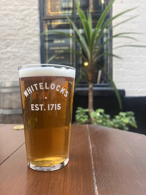 A pint of Anthology beer on a table on the best ginnel in the UK