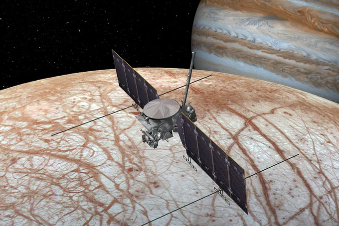 Artist's impression of Europa Clipper mission - courtesy of NASA/JPL-CalTech