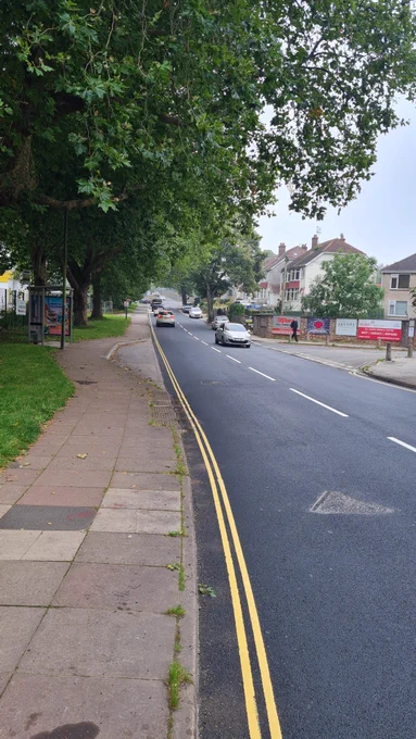 new lines on resurfaced road