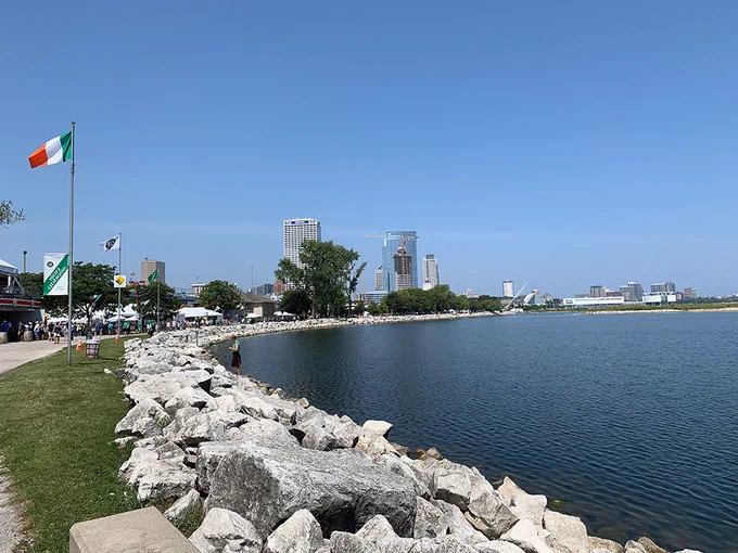 Milwaukee Irish Fest grounds along Lake Michigan