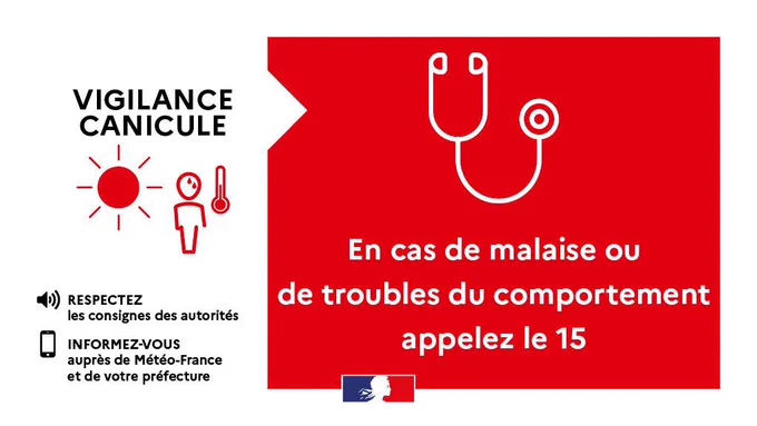 En cas de malais, appelez le 15