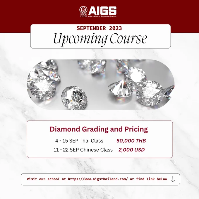 Diamond Grading and Pricing course by AIGS Thailand