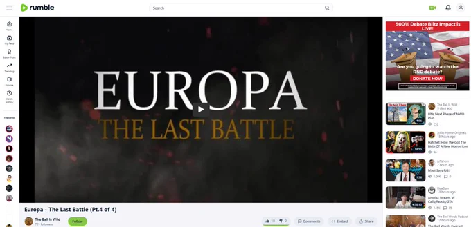 An RNC ad on the pro-Hitler film Europa: The Last Battle. 