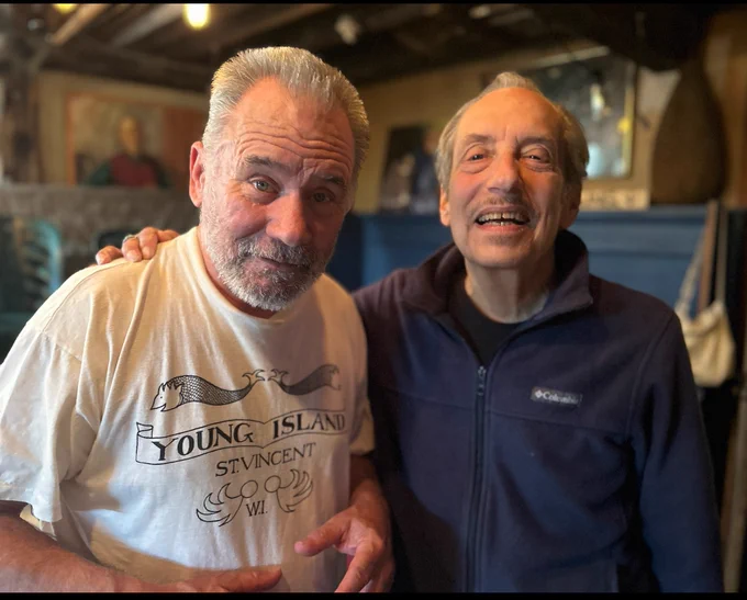 Hanging with old friend Jerry Portnoy, Muddy Waters long time harp player
