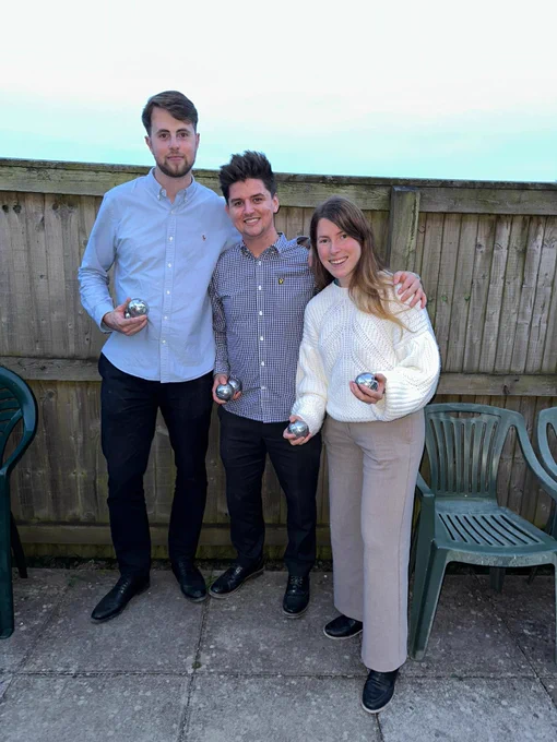 Ashfords winning Petanque Team