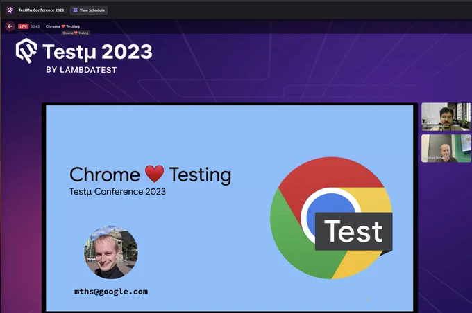 Chrome ❤️ Testing session at Testmu Conference

