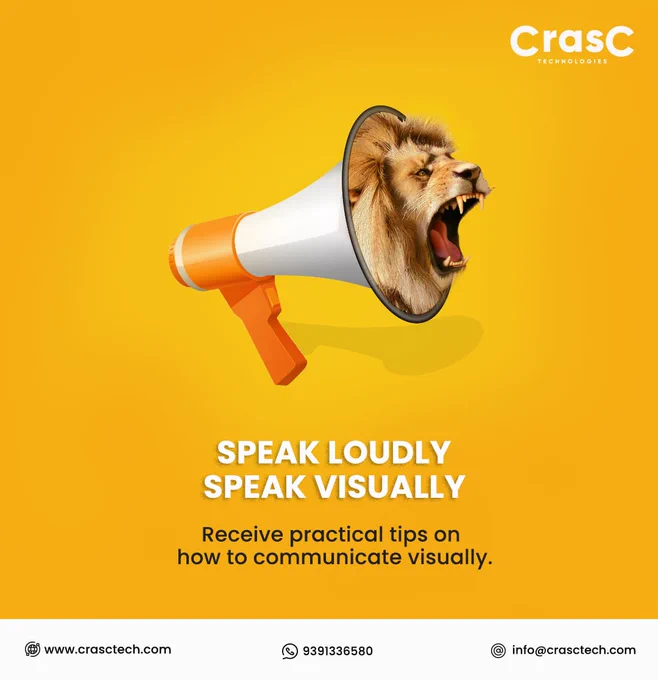 🔐 🔓 Unlock the power of visual communication 🔊 with #crasctech! 🎨📊 Our expert tips 💁‍♂️ will help you convey ideas 💡 effectively through stunning visuals.

Speak loudly and captivate your audience visually. 📢 📢 🔔

For your tremendous marketing strategies, Let's connect with us today!!
📲Contact Us🤙:-
 91-9391336580
info@crasctech.com 📌
( https://www.crasctech.com/ )

#digitalmarketing #hyderabad #BusinessGrowth  #SpeakLoudly #visualcommunicationdesign #vosualization  #graphicdesign  #visualcommunication #communication #visualcommunication 
#businessmarketing #businessmind #businessmind #businessmarketing  #bussines #startuptips