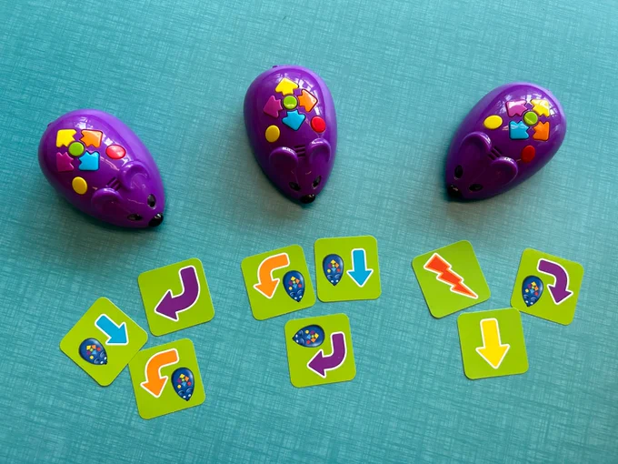 An educational toy, which looks like a mouse, and helps students learn concepts behind memorization and programming.