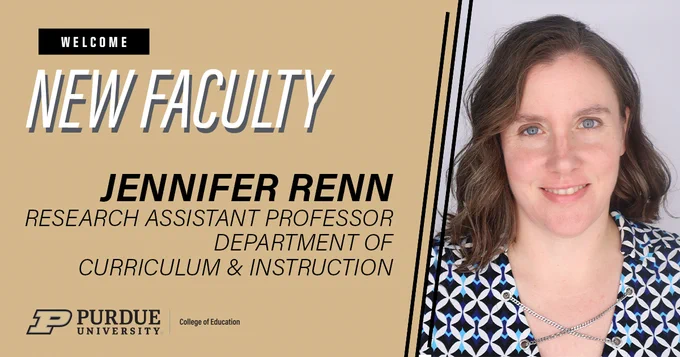Jennifer Renn, her title and welcome text