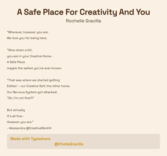 A Safe Place For Creativity And You