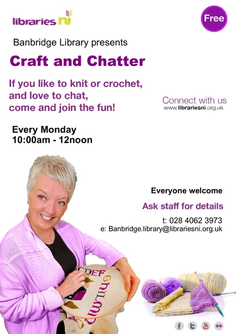 poster with details of the craft and chatter group