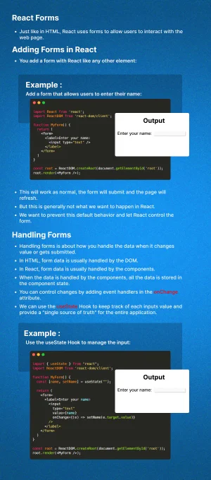 Introduction of React Forms