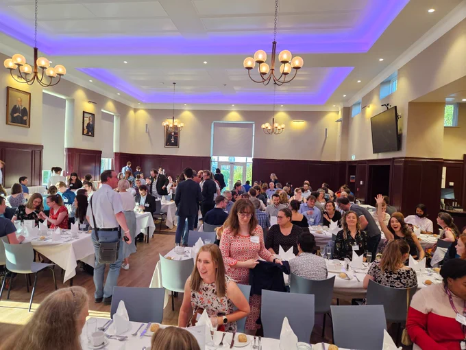 The Grey College Dining Room filled with ViCEPHEC 2023 attendees for the Conference Dinner.