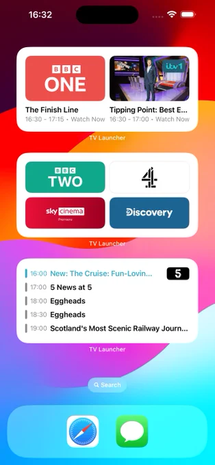 TV Launcher widgets