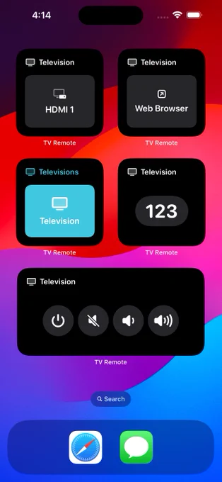 TV Remote widgets