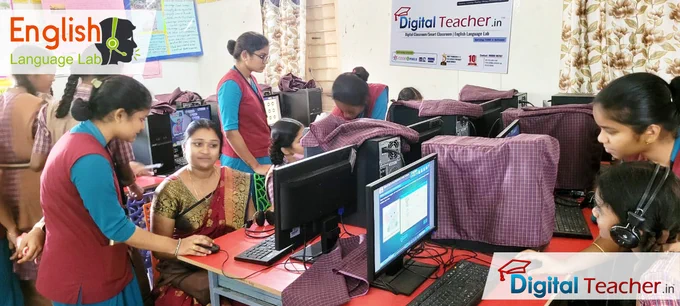 Digital English language lab provides a different experience from traditional system of learning languages, teaching; offering advanced features & functionalities.