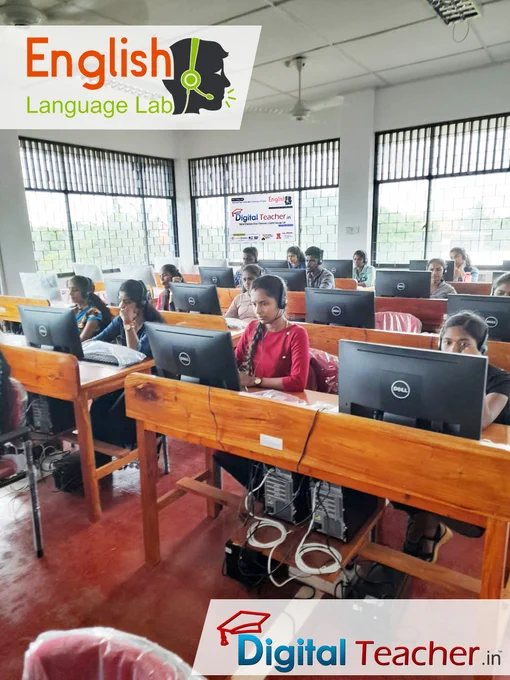 Find English Digital Language Lab service provider in Hyderabad. English language lab is the software which enhances the skills of a student, teaches English and enhances ability to Listen, Speak, Read and Write.