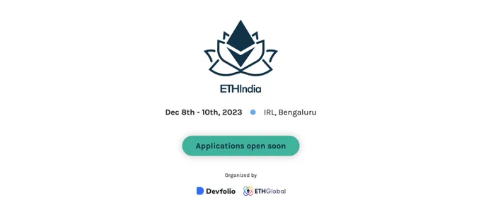 Image showing details of the ETHIndia 2023 Hackathon.