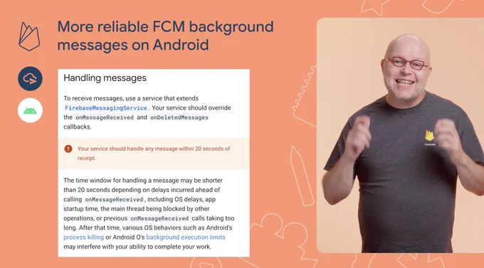 More reliable FCM background messages on Android