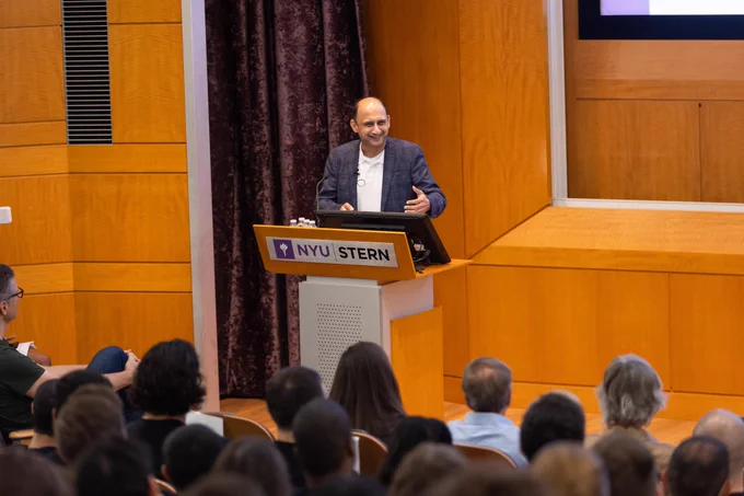 Professor Viral Acharya talking at LAUNCH